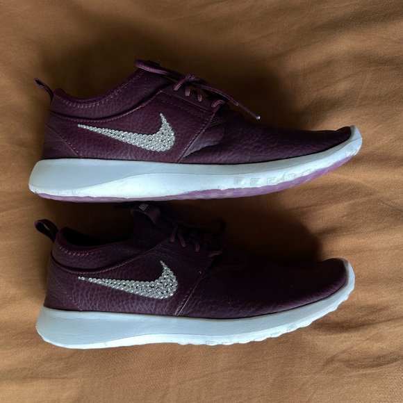 Nike Running Shoes - Custom Rhinestone - Maroon - Picture 3 of 9